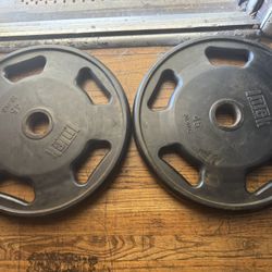 Urethane Olympic Weights Pair 45 Lbs 
