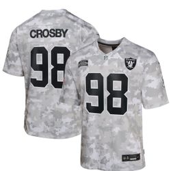 Youth Las Vegas Raiders Maxx Crosby Nike Salute to Service Jersey Size XL 18/20