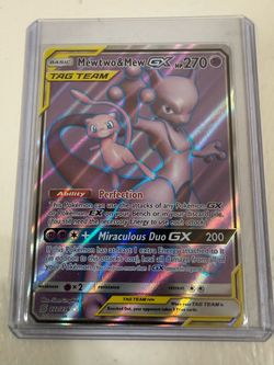 Pokemon Mewtwo and Mew GX Tag Team Card #222/236