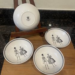 Royal Stafford Halloween Skeletons cereal bowls