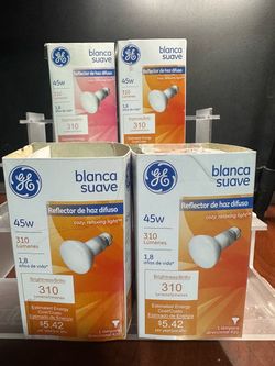 $3 each GE Blanca Suave 45W R20 Reflector Bulbs