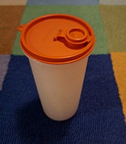 Vintage Red Flip Lid Tupperware Container 