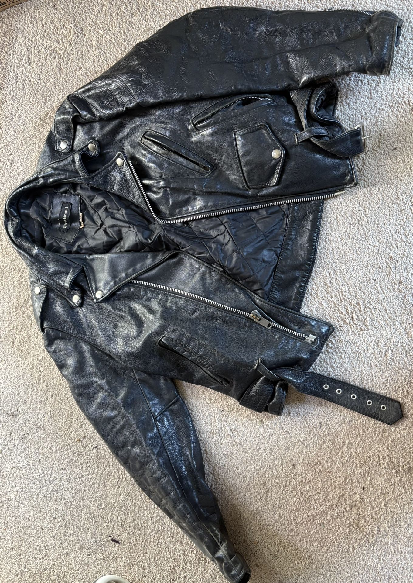 Vintage leather Motorcycle jacket