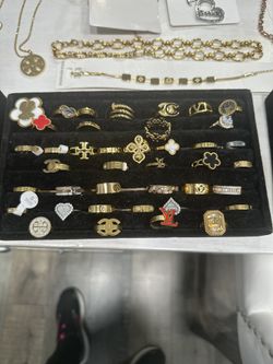 stainless steel Bracelets, Rings, Nickels, Earrings.