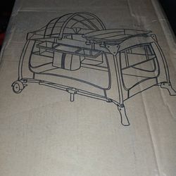 3 In 1 Pamo Babe - New Still In Box - Pack N Play/ Bassinet/ Changing Table - Grey/unisex 