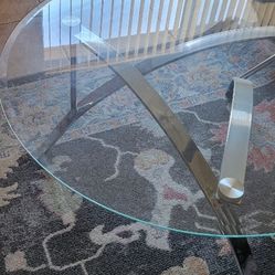 Round Glass Coffe Table 
