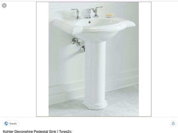 Pedestal Sink With Faucet Kohler Devonshire For 75