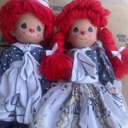 Precious Moments Raggency And And Andy Plastic Figure 12 Inches