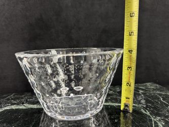 Orrefors Crystal Bowl, Pebbled/Bubble Textured Pattern