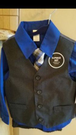 4 pcs elegant boy suit, brand new...size:3T