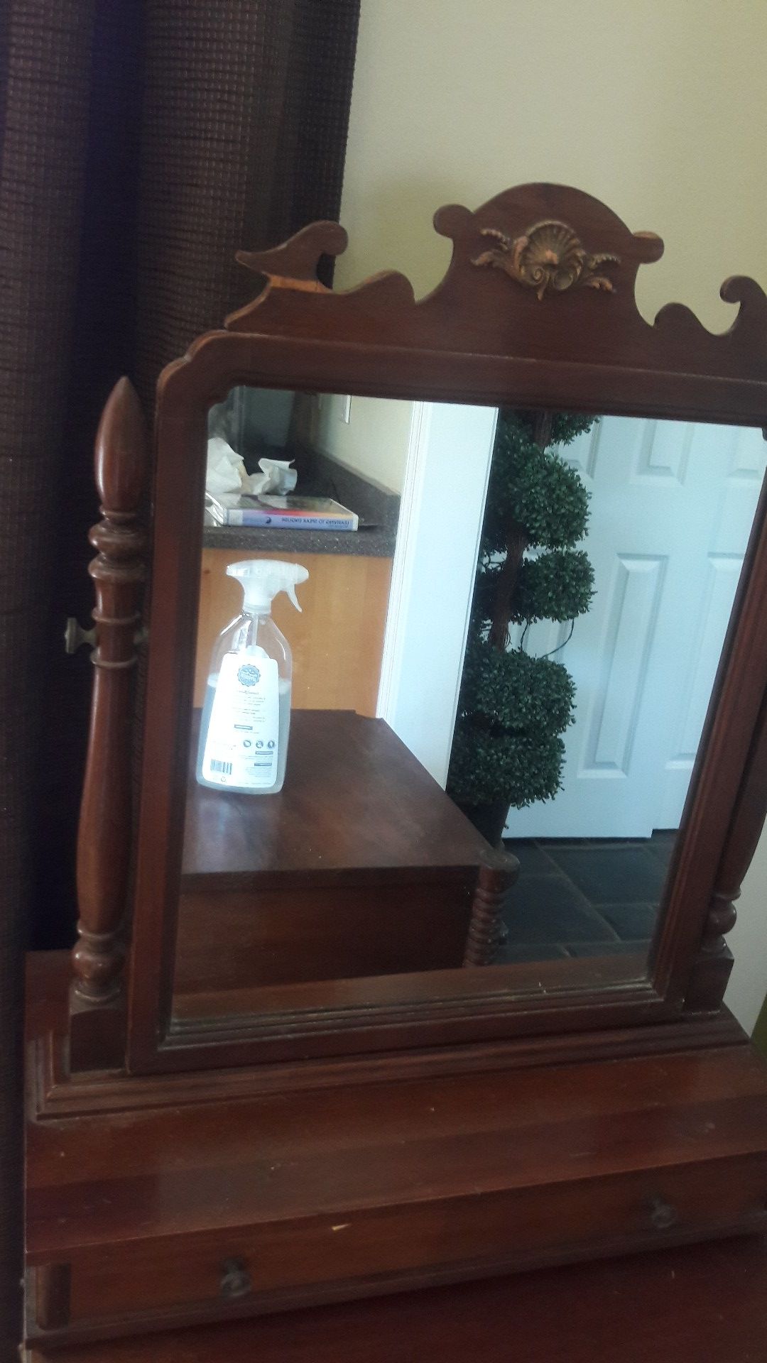 Mirror with drawer