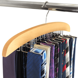 New Wooden Tie Rack Hanger  Holder Organizer Storage Rack with Hook neckles closet organizer storage