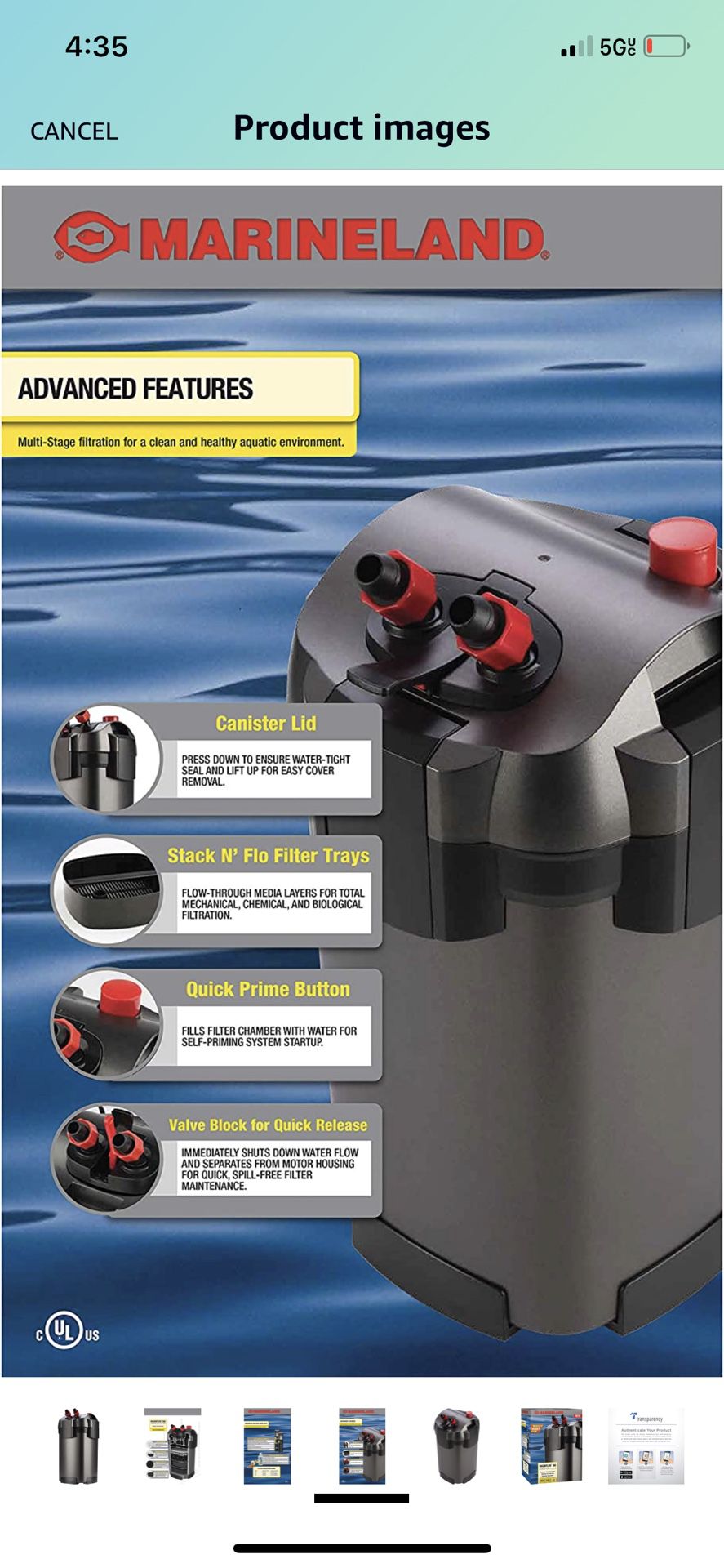 Marineland Magniflow Canister Filter For aquariums, Easy Maintenance