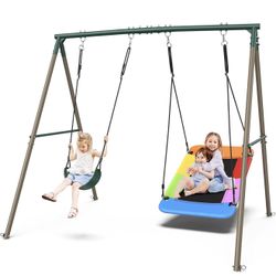 🛝 Swing Sets W/ 45" Platform Saucer Swing -UNOPENED 