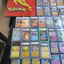 Im the Owner of Those cards Not You with % off.. $6000! For all my Pokémon Cards CGC PSA BECKETT TAG charizard frame Pic all for $6000! Or Cash & Trad