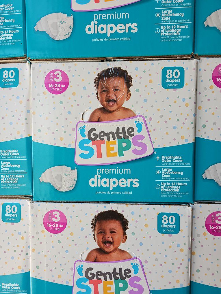 Gentle Steps Premium Diapers 15 Cases Of 80 Diapers 