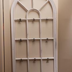 White Window Frame Photo Display w/ Clips