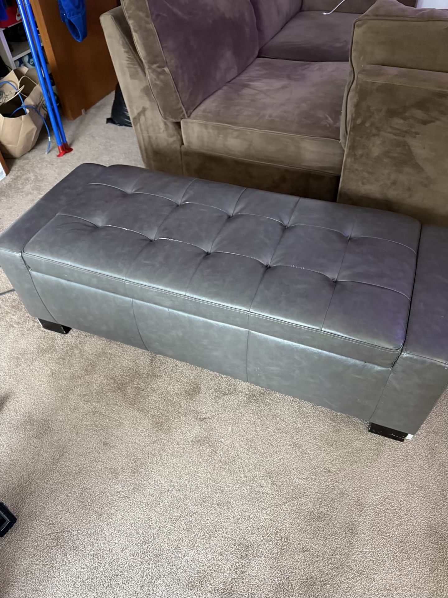 Leather Ottoman