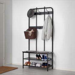 Ikea Coat rack with shoe storage bench