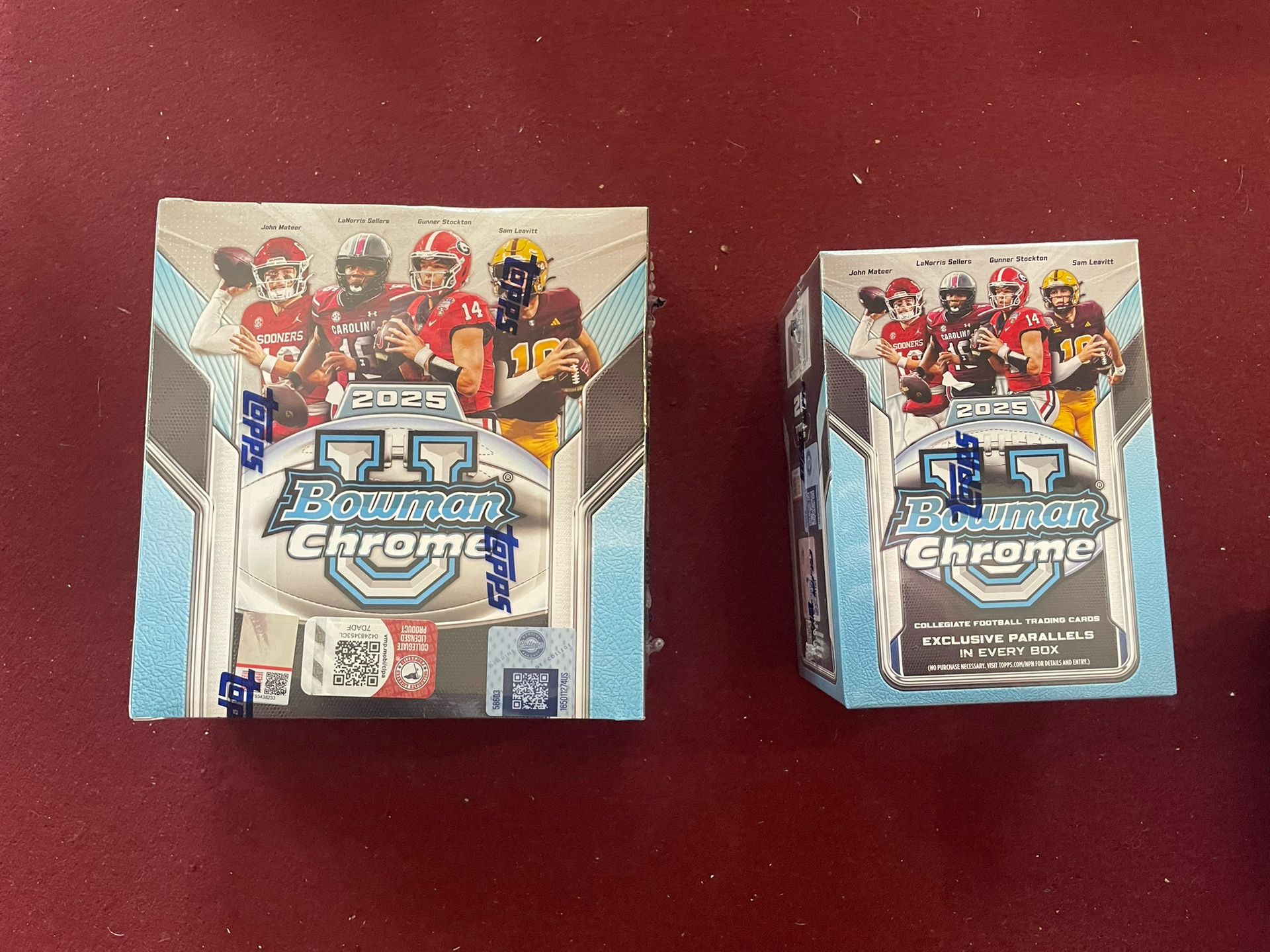 2025 Bowman Chrome U Football boxes