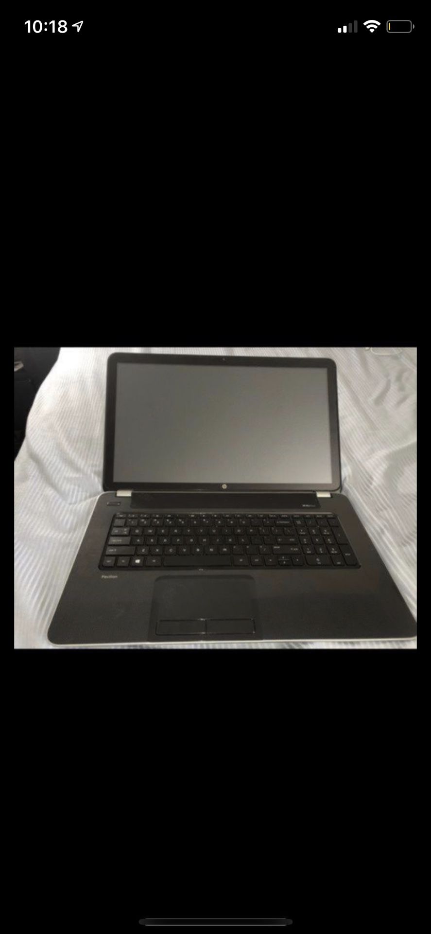 Silver hp pavilion laptop