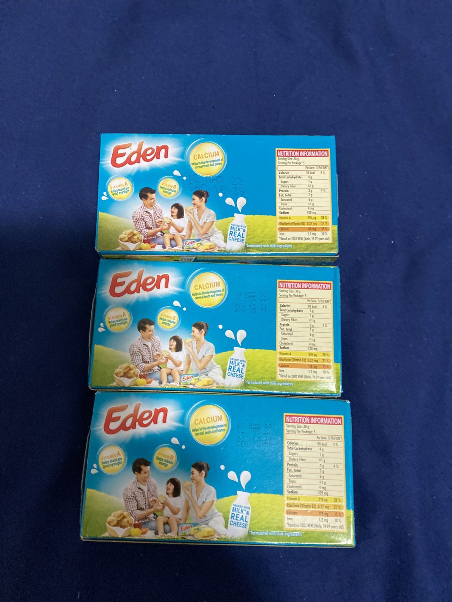 Eden cheese Filipino. 160g each. 3 Pack.