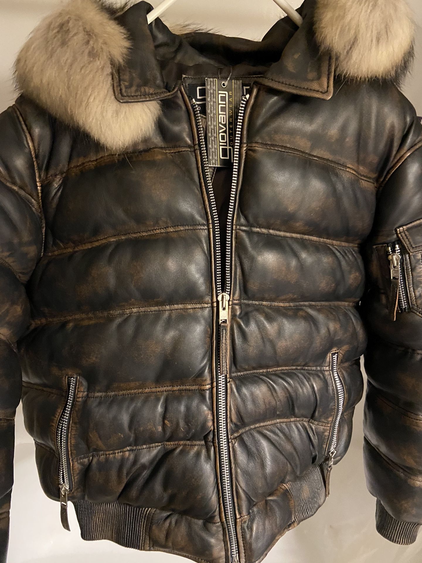 Leather Bomber Jacket