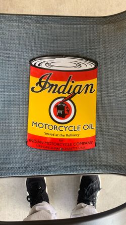 Indian Mortorcycle Oil Sign
