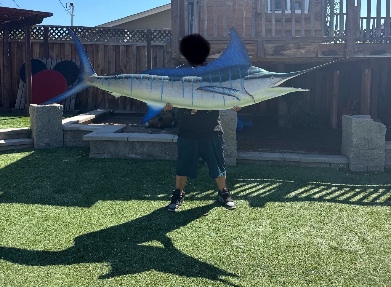 Large blue marlin fish mount