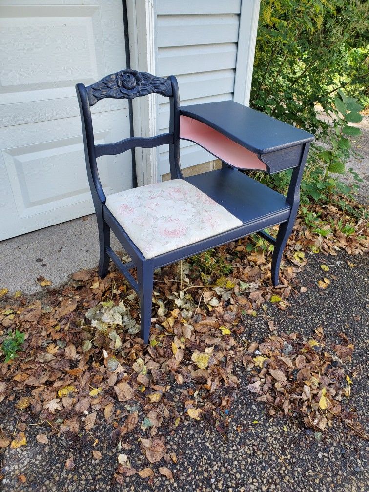 Awesome Refinished Telephone Chair 