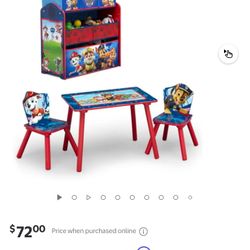 Paw Patrol Table Toy Storage And Dry Erase Board 