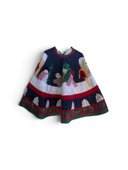 Quilted Christmas Tree Skirt with Appliqué