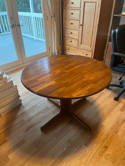 41 Inch Circular Wooden Table