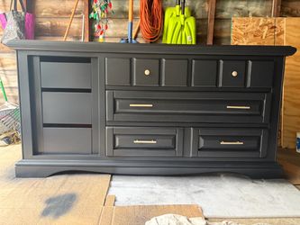 7 Drawer Wide Dresser - Refinished