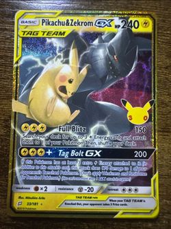 Pikachu & Zekrom GX Tag Team Pokemon Card 33/181