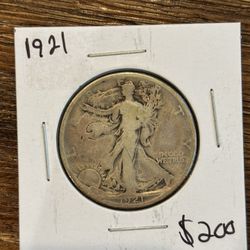 1921 Walking Liberty Half Dollar – Key Date 