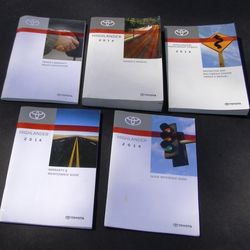 2014 OEM TOYOTA HIGHLANDER OWNER'S WARRANTY NAVIGATE QUICK REFERENCE MANUALS
