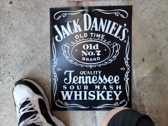 Jack Daniels whiskey tin sign