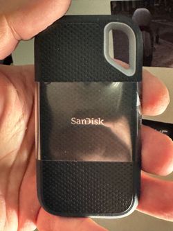 1TB Sandisk extreme go portable ssd. Up to 2GB transfer speed. Drive by itself no accessories included