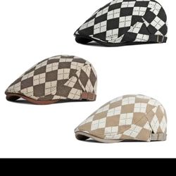 Men’s Adjustable Newsboy Hats , Cabby Hats , Flats 