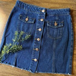 Forever 21 denim button fly skirt Junior size S