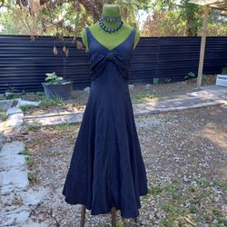 Vintage Night Way Black Prom or Evening Dress w/ layered Tulle Petticoat Size 12