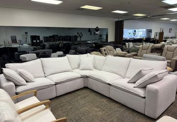 Costco Alena Fabric Power Reclining Sectional BRAND NEW