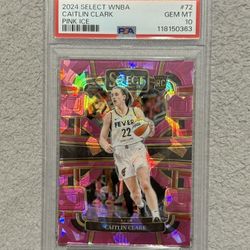 2024 Select WNBA Caitlin Clark RC PSA10