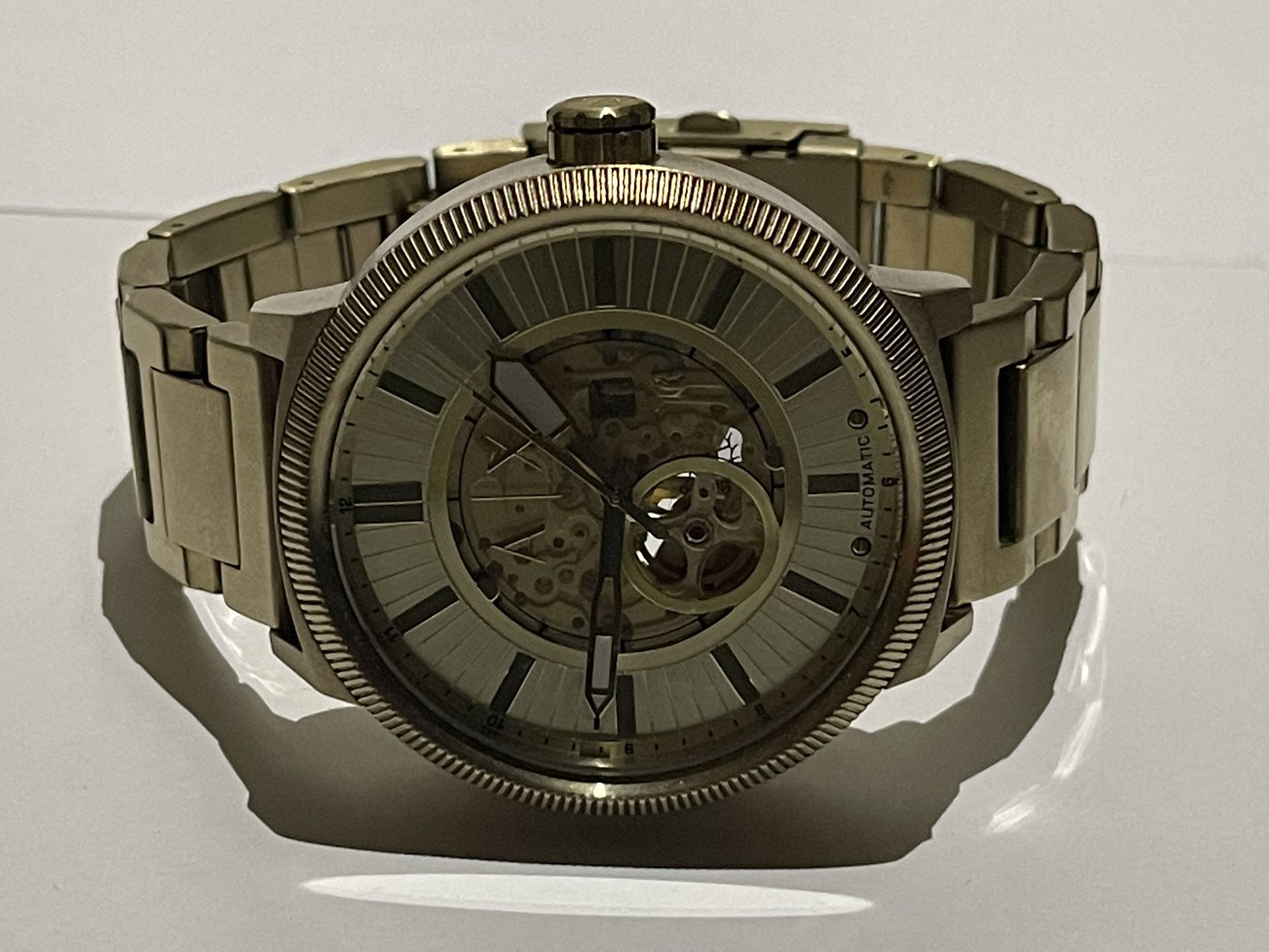 Armani Exchange AX1417 Automatic Gold Tone Stainless Steel Watch