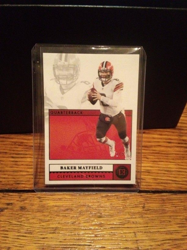 21 Panini Encased Football Baker Mayfield green border 1/5