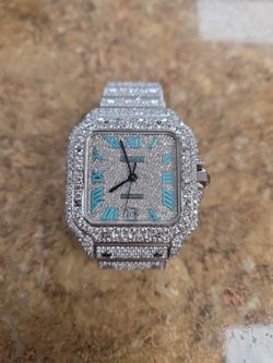 Cartier Santos Custom Diamond Watch