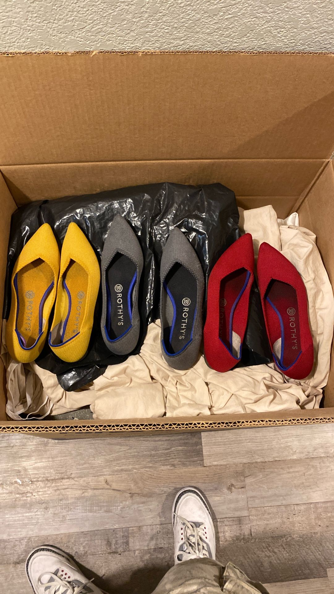 size 8 Rothy’s dress slippers.