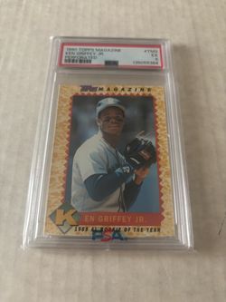 1990 Ken Griffey Jr  Topps Magazine Baseball Perforated Card #TM3 - PSA 5