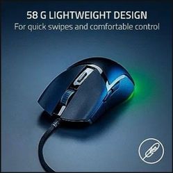 Razer Cobra Wired Gaming Mouse: 58g

Lightweight Design - Gen-3 Optical Switches

- Chroma RGB Lighting with Underglow

- Precise 8500 DPI Optical Sen